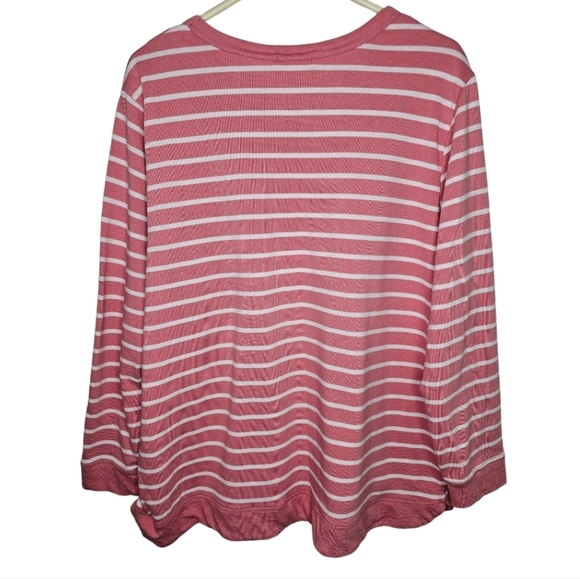 Hasting & Smith Tunic Style Striped Sweatshirt with Breast Pocket 2XL - Picture 2 of 6